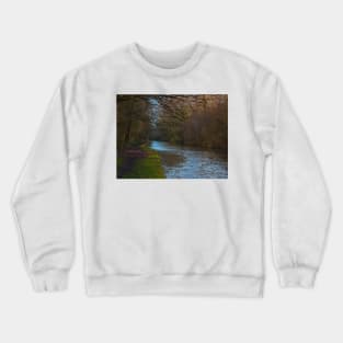 Canal under Cover in the winters sun Crewneck Sweatshirt